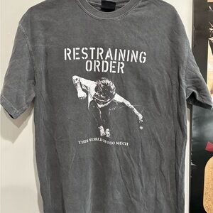 Restraining Order Graphic Tee - Charcoal Gray